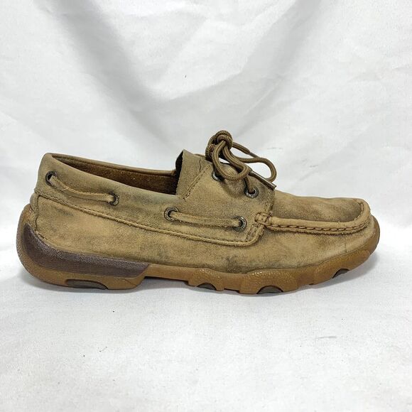 TWISTED X Women's Brown Leather Driving Moc Shoes SIZE 7.5 M Mocassin WDM0003 - Picture 5 of 13
